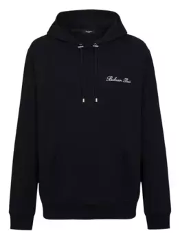 Толстовка с вышитым логотипом BALMAIN, черный