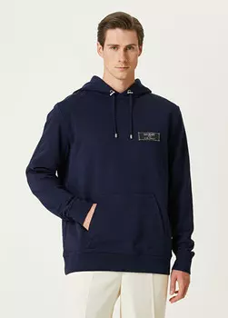 Толстовка с вышитым логотипом Balmain, синий