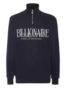 Толстовка с вышитым логотипом Billionaire, синий