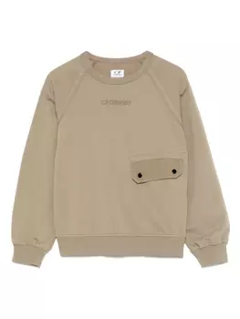 Толстовка с вышитым логотипом C.P. Company Kids, зеленый