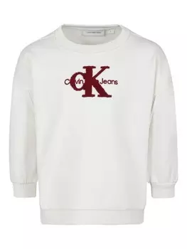 Толстовка с вышитым логотипом Calvin Klein Kids, белый