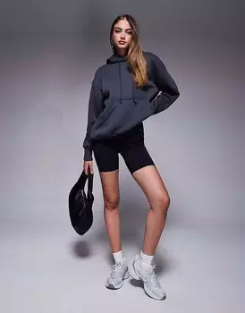 Толстовка с вышитым логотипом Couture Club серого меланжевого цвета The Couture Club