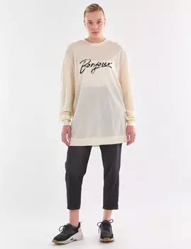 Толстовка с вышитым логотипом цвета экрю Kayra