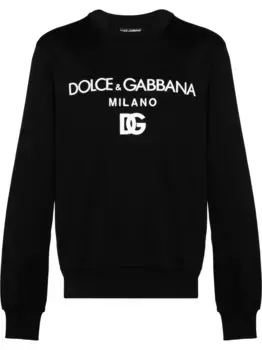 Толстовка с вышитым логотипом DOLCE & GABBANA, черный
