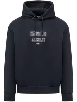 Толстовка с вышитым логотипом Emporio Armani, синий