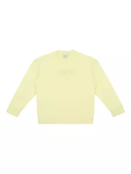 Толстовка с вышитым логотипом Fendi Kids, желтый