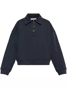 Толстовка с вышитым логотипом GANNI, синий