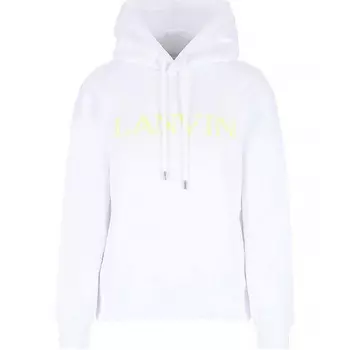 Толстовка с вышитым логотипом и завязками Lanvin, белый