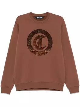 Толстовка с вышитым логотипом Just Cavalli, коричневый