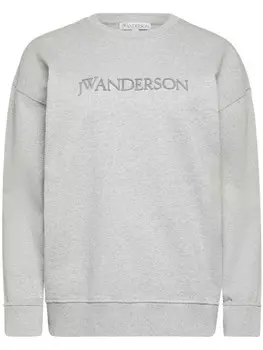 Толстовка с вышитым логотипом JW Anderson, серый