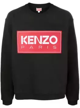 Толстовка с вышитым логотипом KENZO, черный