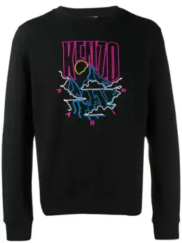 Толстовка с вышитым логотипом KENZO, черный