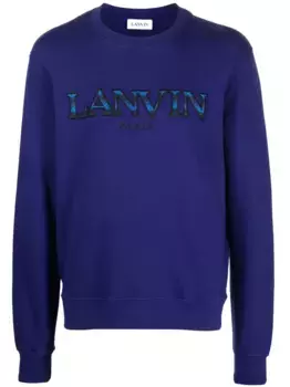 Толстовка с вышитым логотипом Lanvin, синий