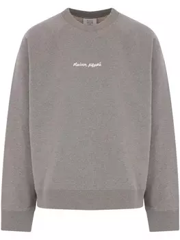 Толстовка с вышитым логотипом Maison Kitsun, серый