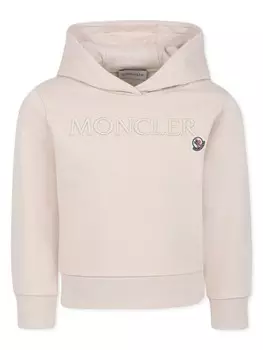 Толстовка с вышитым логотипом Moncler Enfant, розовый