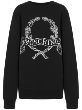 Толстовка с вышитым логотипом Moschino, черный