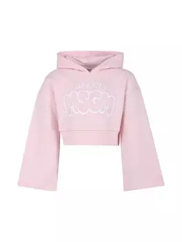 Толстовка с вышитым логотипом MSGM Kids, розовый