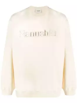 Толстовка с вышитым логотипом Nanushka, нейтральный