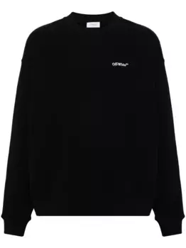 Толстовка с вышитым логотипом OFF-WHITE, черный
