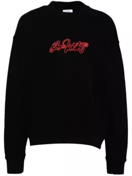 Толстовка с вышитым логотипом OFF-WHITE, черный