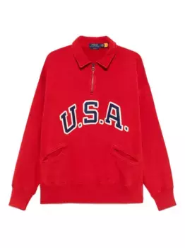 Толстовка с вышитым логотипом POLO RALPH LAUREN, красный