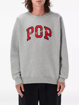 Толстовка с вышитым логотипом Pop Trading Company, серый