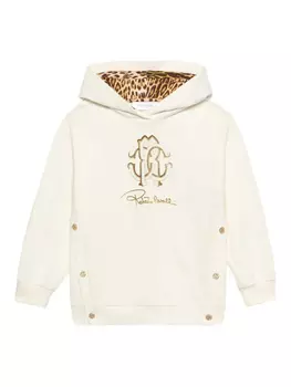 Толстовка с вышитым логотипом Roberto Cavalli Junior, белый