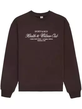 Толстовка с вышитым логотипом Sporty & Rich, коричневый