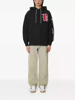 Толстовка с вышитым принтом скелета Aries, черный