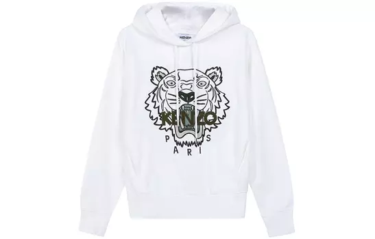 Толстовка с вышитым тигром KENZO, белый