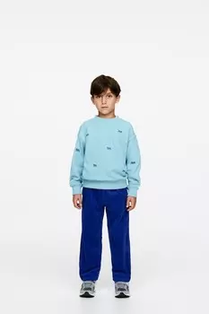 Толстовка с вышивкой Arket, бирюзовые