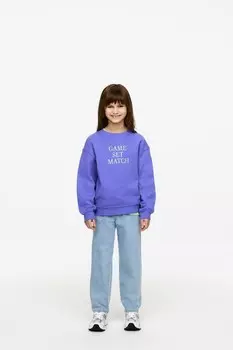 Толстовка с вышивкой Arket, фиолетовый