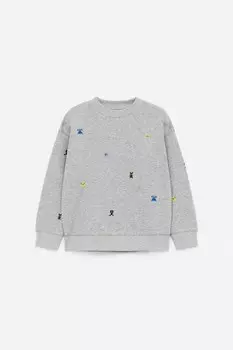 Толстовка с вышивкой Arket, серый