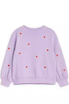 Толстовка с вышивкой Arket, сиреневый