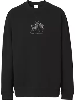 Толстовка с вышивкой Burberry, черный