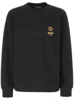 Толстовка с вышивкой DOLCE & GABBANA, черный