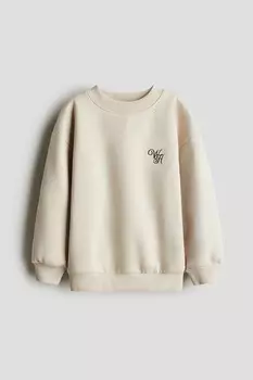 Толстовка с вышивкой H&M, бежевый