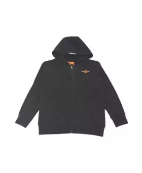 Толстовка с вышивкой и принтом Aeronautica Militare, черный