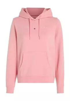 Толстовка с вышивкой логотипа, карманом-кенгуру, для женщин TOMMY Jeans, цвет Tic Tickled Pink