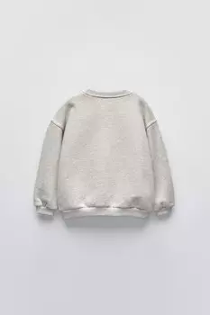 Толстовка с вышивкой «любовь» ZARA, серый мергель