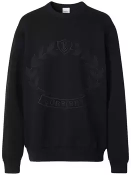Толстовка с вышивкой Oak Leaf BURBERRY, черный