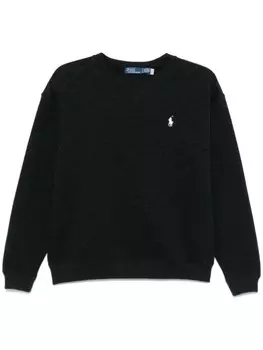 Толстовка с вышивкой Polo Pony Polo Ralph Lauren, черный