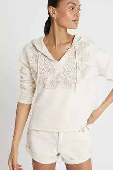Толстовка с вышивкой River Island, бежевый
