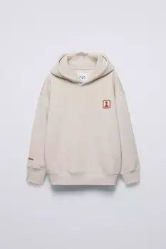 Толстовка с вышивкой ZARA, цвет ice
