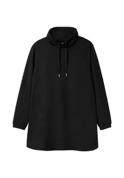 Толстовка с высоким воротником и кулиской на талии sheego, черный