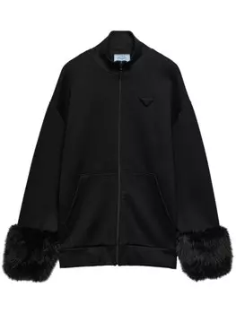 Толстовка с высоким воротом Prada, черный