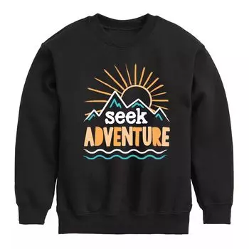 Толстовка с закатом для мальчиков 8–20 лет Seek Adventure Licensed Character, черный