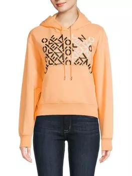 Толстовка с заниженными плечами и графическим логотипом Kenzo, абрикос