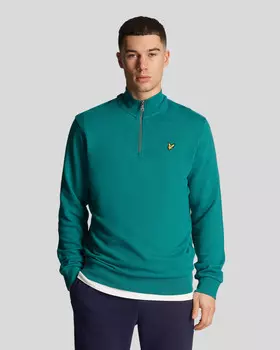 Толстовка с застежкой-молнией 14 с обратной стороны Lyle & Scott, зеленый