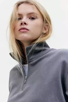 Толстовка с застежкой-молнией H&M, серый